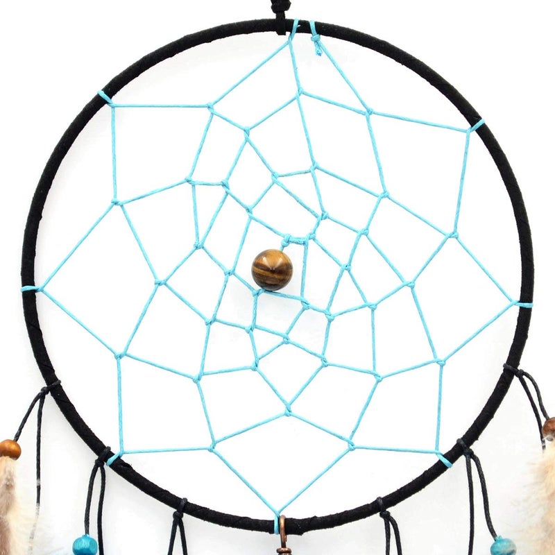 Urdeoms Blue Tree of Life Dream Catchers for Bedroom Adult Boho Big Dream Catcher for Boys Girls with Crystal Turquoise Hanging Ornament and Feathers Blessing Gifts(NO.33) - Image 3